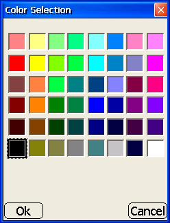 Display Menu 1. To change the color of the background for the main screen, tap Display Color selection (Figure 5-12). Figure 5-12. Display Color Selection 2.