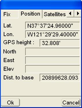 Installing Pocket-3D Monitor Satellites and Enter the Mask To monitor the current distribution of satellites or enter the mask angle for satellites, press the GPS status button, then tap the