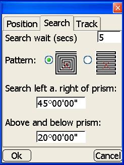 Installing Pocket-3D Above and below prism enter the angle above and below the prism in which