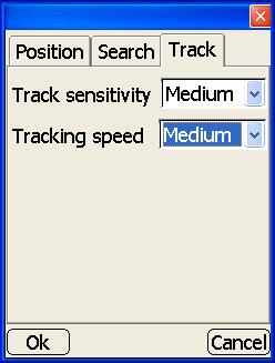 Set Total Station Tracking Sensitivity and Speed To set total station tracking parameters