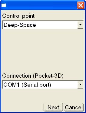 GPS Applications Connection (Pocket-3D) select the connection to the receiver. Figure 2-13.