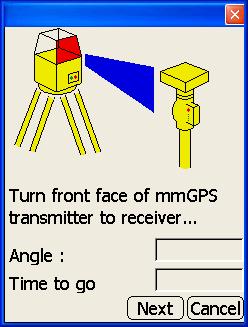mmgps Applications On the transmitter adjustment process dialog boxes (Figure 2-29), follow the instructions on each screen. Press Next to continue. Figure 2-29.