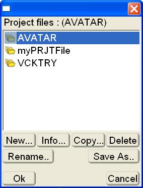 To access available Project files or to create a new Project file, tap Data Menu Project <none> (Figure 3-2). Figure 3-2.