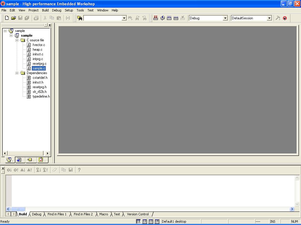 m) Double-click the source program to launch the program editor.