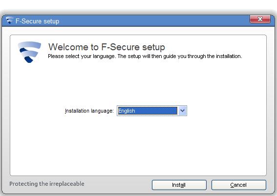 The Welcome to My F-Secure setup window is displayed: 2.