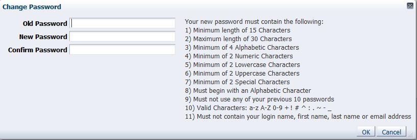 7) Select Change Password on the next screen: 8) Enter your old password and a new password and a second time to confirm the entry.
