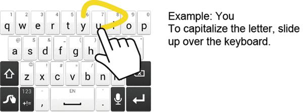 Tip: For tips on using Swype, touch and hold the Swype key Swype.