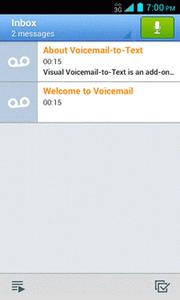 Note: To set up your traditional voicemail box, see Set Up Voicemail. 1. Touch Home > > Voicemail. 2.