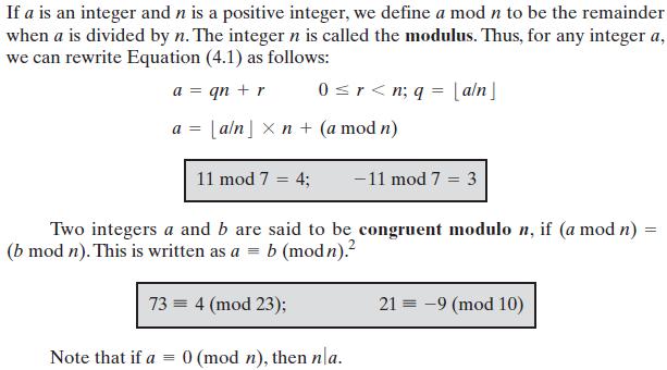 Modular Arithmetic The Modulus Properties of Congruences Modular Arithmetic