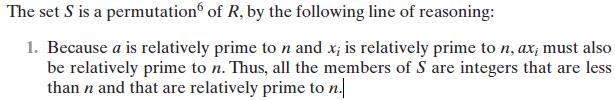 Euler s Theorem for every a and n that are relatively prime alternative form Proof: Consider the set of positive