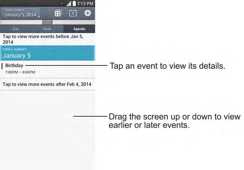 Agenda View View Event Details You can view more information about an event in a number of ways, depending on the current view.