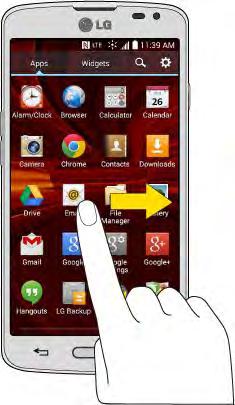 Swipe or Slide To swipe or slide means to quickly drag your finger vertically