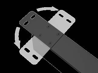 90) Bracket View: One pair of standard brackets are shipped
