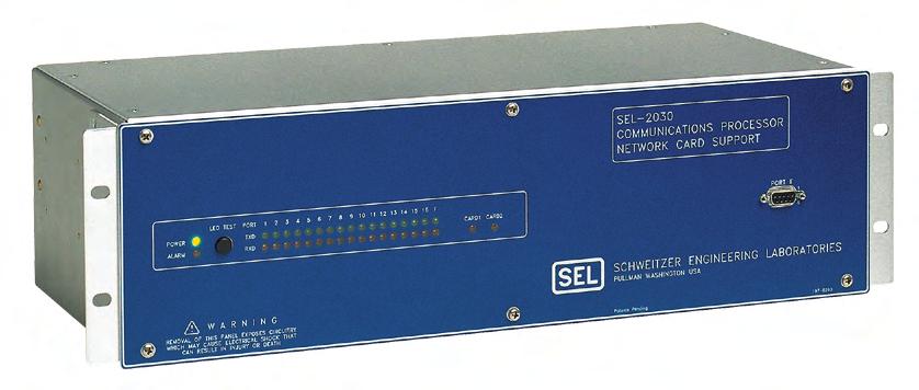 SEL-2030 Communications Processor Integrate New and Existing Substations Create integrated systems that use substation hardened equipment to collect data from station IEDs, process and concentrate