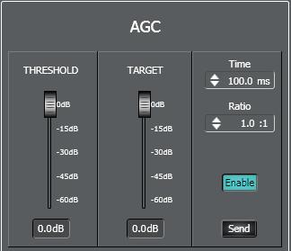Automatic Gain Control (AGC) The automatic gain control does not modify a signal having a level lower than the predetermined threshold, but increases or reduces a signal above the threshold to get