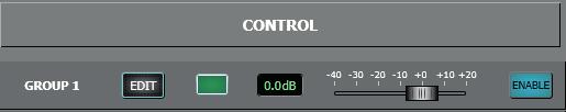 CONTROL group GROUP: group name that can be edited after a doubleclick on the text. ENGLISH EDIT: opens the window of audio input / output selection.