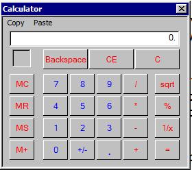 You can use the calculator to perform any of the standard operations.