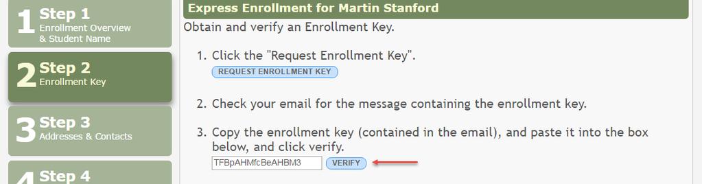 The easiest way to enter the code accurately is to copy it from the email message and paste it into the field.