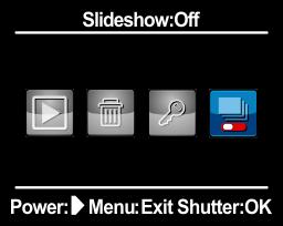 Slideshow System Setting Quick Capture With Quick Capture, you can quickly turn your camera on and begin capturing video or photo. The options for this setting are on and off(default). A.