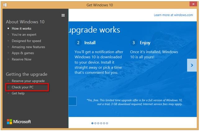 If you hover over the icon you will see 'Get Windows 10' shown and clicking it will display a box that allows you to register to receive the upgrade and also give a little