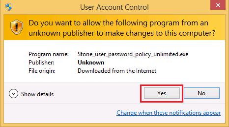 6. If you are prompted for your password, enter your Administrator username and password.
