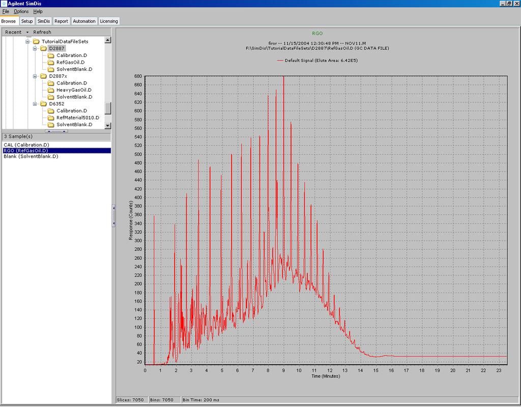 SimDis Data Analysis Tutorial Checkout sample data selected Full path and
