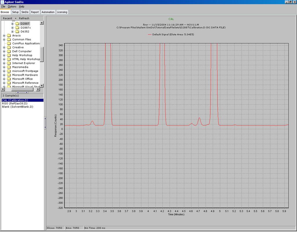 SimDis Data Analysis Tutorial 4 Upon releasing the mouse button, the display immediately refreshes showing the now-zoomed portion (Figure 8).