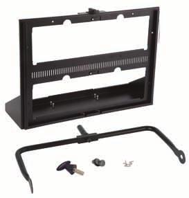 The Accessory Holder screws to the front of the fixture housing, features a flat base