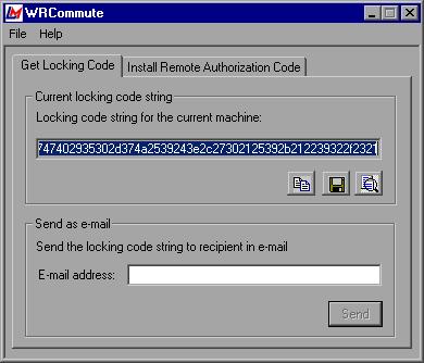 Working with WinRunner Licenses Generating a Remote Computer Locking Code The first step in remotely obtaining a commuter license is to generate a locking code on your computer and transfer it (by