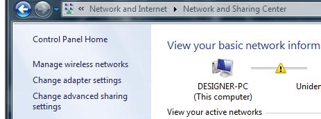 .. Select the SETTINGS gear icon Select CONTROL PANEL (from the menu on the right) Select NETWORK AND INTERNET Select