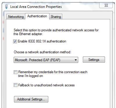 5/5 You are back on the Local Area Connection Properties window from step 3 Click on Additional Settings (opens new