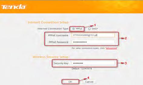 If you are not sure about your PPPoE username and password, contact your Internet service provider (ISP) for help. For other Internet connection types, please go to section 3.