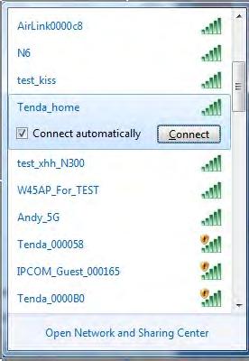 6) Select the wireless network you wish to