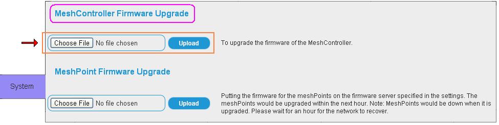 Remove the tick in Freeze Firmware box. Then enter the path name in the Firmware Server box. Recommend to use the default path name, my.