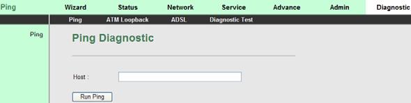 6 Logout Choose Admin > Logout, the page shown in the following figure appears. 3.8 Diagnostic In the navigation bar, click Diagnostic.