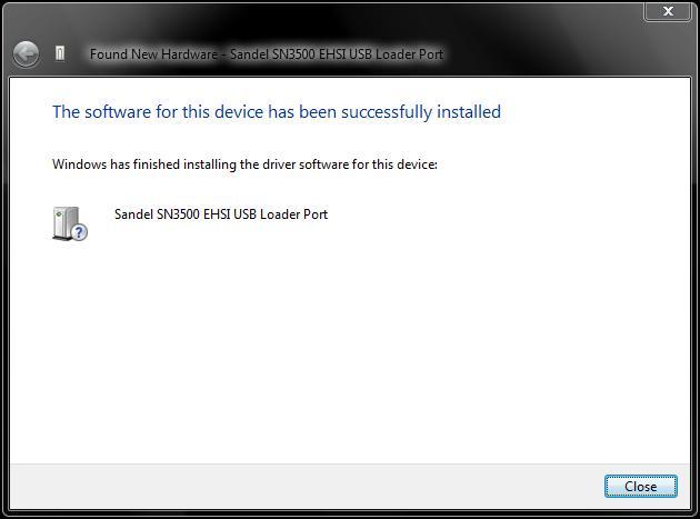 Windows will install the driver. This will take several seconds.