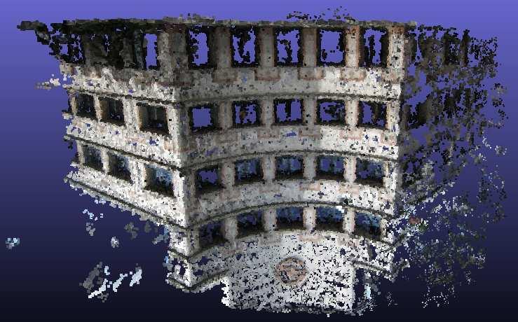 Test results show that the building models reconstructed by our algorithm are sufficiently accurate