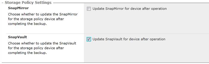 Component s Snapshots generated in the storage policy device via update- SnapVault Generating Local Snapshots Generating Remote Snapshots in SnapVault Destination If the Update SnapVault for device