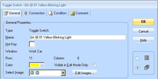 Sound Selection Toggle Switches Interlocking The default GA @ 01 Yellow Blinking Light toggle switch is a special case so I have shown the following.