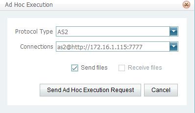 3. Save a file in the [Data Location]\Outgoing folder to send out or use the Ad-Hoc Execution tool. a. On the tab bar, click the Send/Receive button.