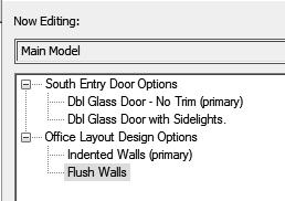 Building Information Modeling and Revit Basics 12. Highlight Option Set 2. Select Rename. 13. Rename Option Set 2 Office Layout Design Options. Press OK. 14.