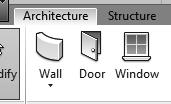 Building Information Modeling and Revit Basics 62. Select the Wall tool from the Architecture ribbon. Select the Basic Wall: Interior - 5" Partition (2-hr). 63.