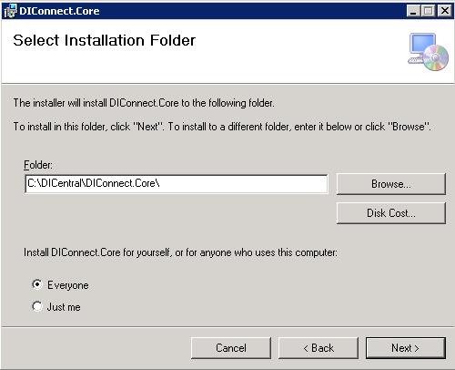 3. Select the installation folder and then