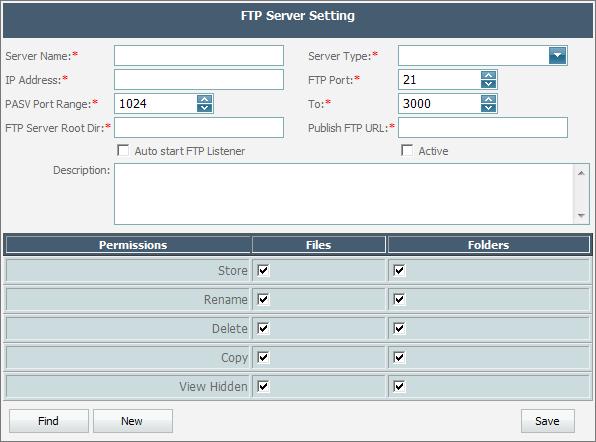 5. Chapter V: Transfer Protocols This chapter includes instructions on how to configure the following servers for transmitting and receiving EDI documents: FTP Server FTP Client Server AS2 Server AS2