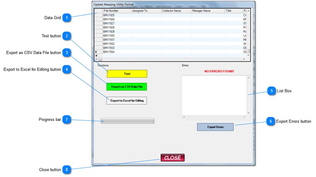 Update Mapping Utility Wizard - Screen 5 Data Grid The data grid is a representation of your new CSV file that was created by the Hyper CSV Data Engine.