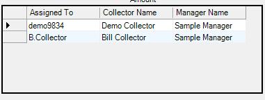 If you place the number of accounts you wish to assign in the Collector Name Amount Box and then select the collector in the Collector Name Data Grid and then click the Collector Name INSERT button