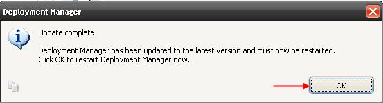 2 Click the OK button on the Deployment Manager completion window. See Figure 26.3 Figure 26.