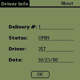 Getting Started on a Delivery After you have synched the PDA with the necessary delivery information for your delivery route, you can access it from the PDA by going into the P21 icon.