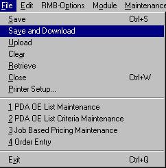 4 PDA ORDER ENTRY PERSONAL DIGITAL ASSISTANT GUIDE Selected Determines if the contact will be downloaded to the PDA. All contacts default to having this checkbox checked.