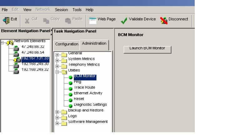 Avaya BCM 6.0 management environment Launch BCM Monitor button BCM 6.0 feature licensing You require a keycode to enable software features on the Avaya BCM.